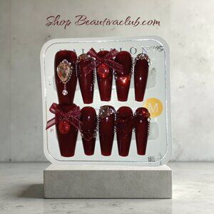 Bossy Red Press On Nails